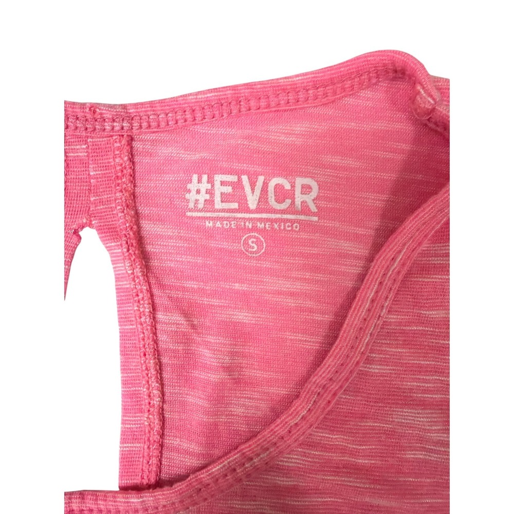 EVCR Workout Tank Top Womens Small Pink Graphic Racerback Gym Fitness Shirt - Picture 4 of 9